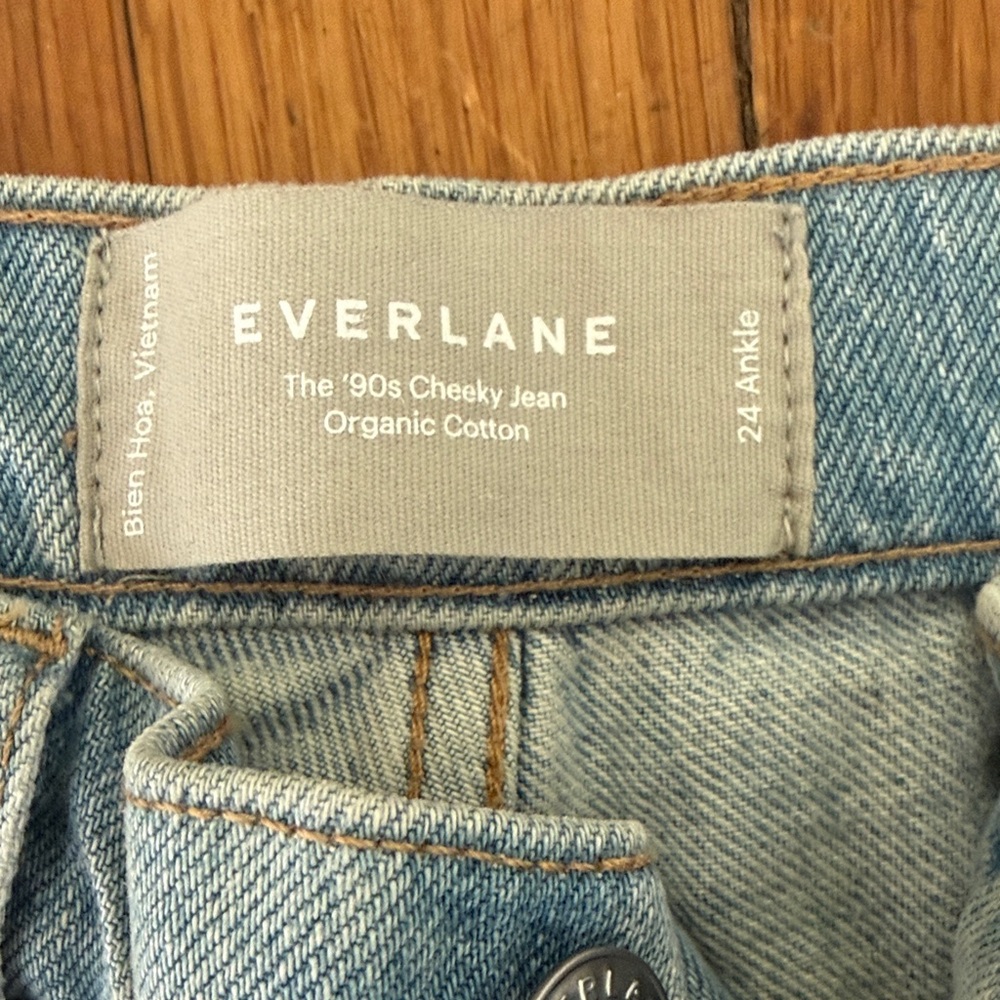 Everlane 90s Cheeky Jean Patchwork Denim 24 Ankle - Picture 2 of 5